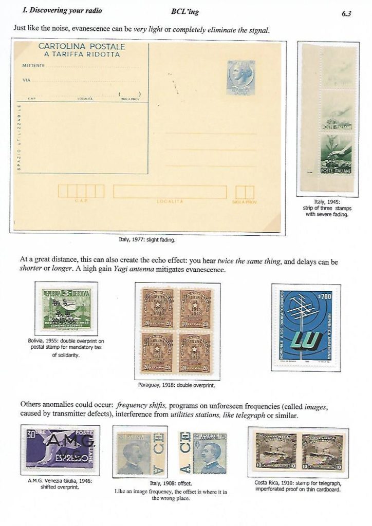 Pagina di una collezione di francobolli